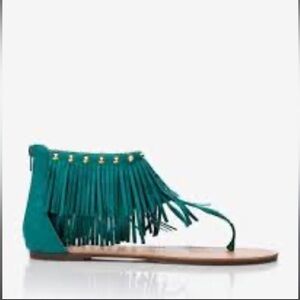 FOREVER 21 DELILAH SANDAL - CARIBBEAN BLUE SIZE 10 (NEW WITH TAGS)